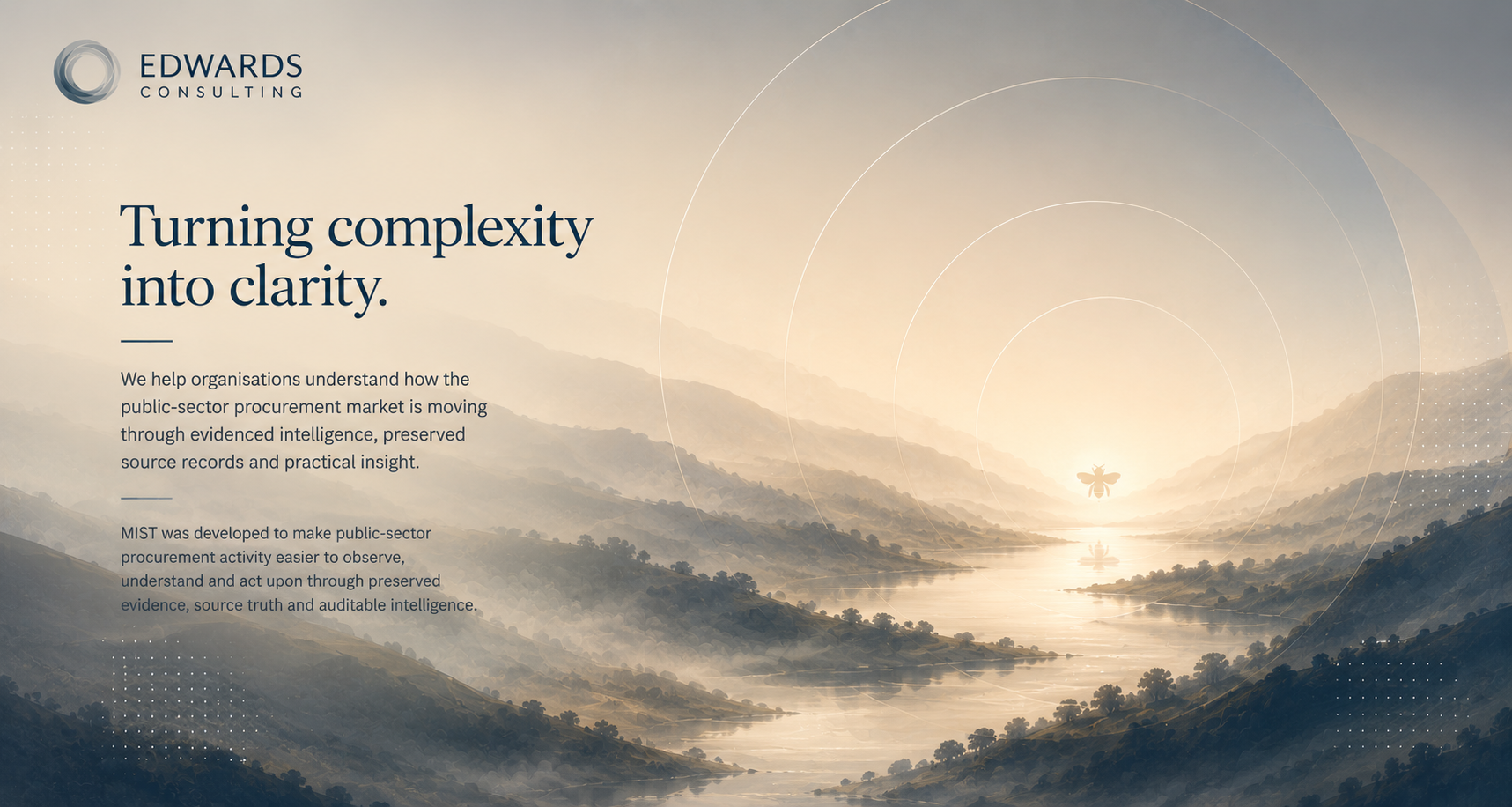 Edwards Consulting MIST hero artwork: Turning complexity into clarity
